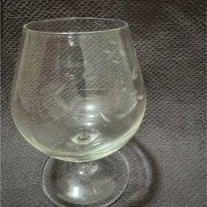 Vintage Princess House etched crystal floral cocktail glasses